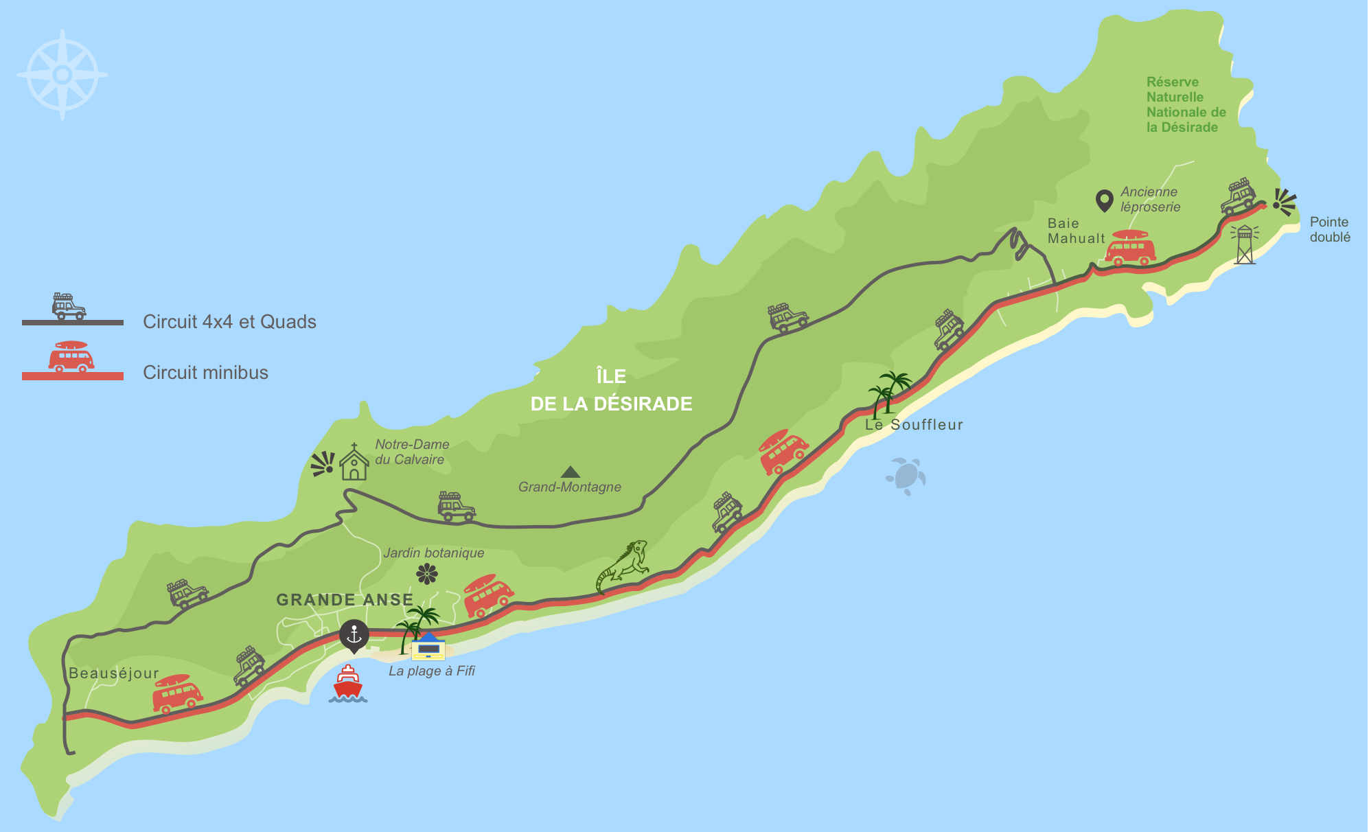 Circuits de découverte de Désirade